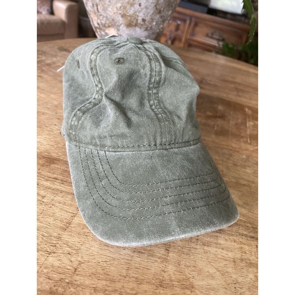 Time and Tru Green Unisex Baseball Cap 100% Cotton Adjustable One Size
